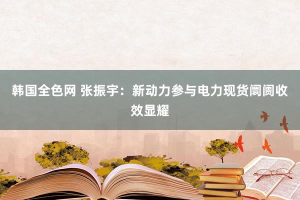 韩国全色网 张振宇：新动力参与电力现货阛阓收效显耀