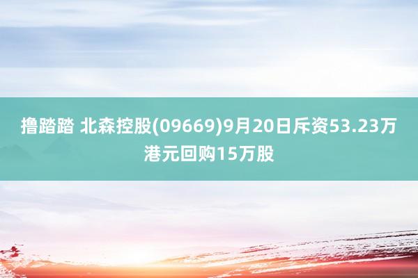 撸踏踏 北森控股(09669)9月20日斥资53.23万港元回购15万股