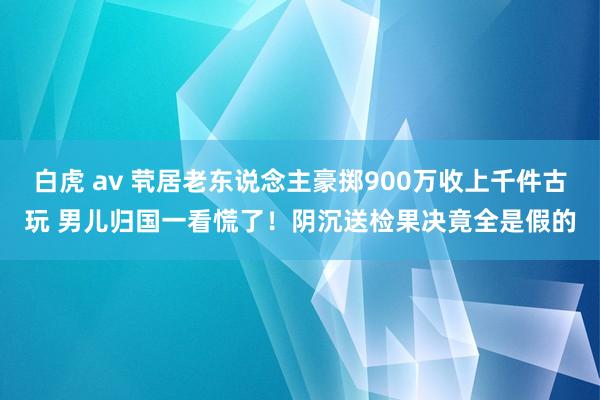 白虎 av 茕居老东说念主豪掷900万收上千件古玩 男儿归国一看慌了！阴沉送检果决竟全是假的