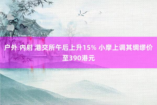 户外 内射 港交所午后上升15% 小摩上调其绸缪价至390港元