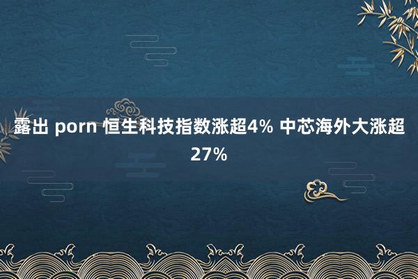 露出 porn 恒生科技指数涨超4% 中芯海外大涨超27%