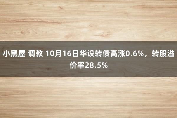 小黑屋 调教 10月16日华设转债高涨0.6%，转股溢价率28.5%