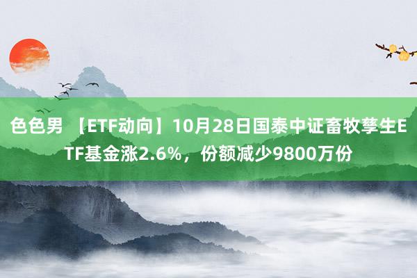 色色男 【ETF动向】10月28日国泰中证畜牧孳生ETF基金涨2.6%，份额减少9800万份