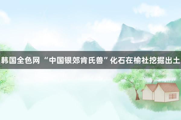 韩国全色网 “中国银郊肯氏兽”化石在榆社挖掘出土