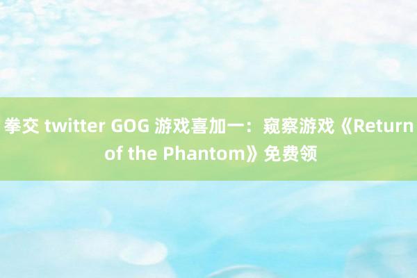 拳交 twitter GOG 游戏喜加一：窥察游戏《Return of the Phantom》免费领