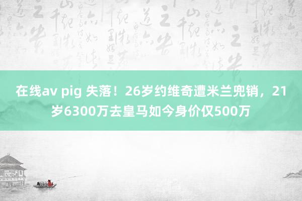 在线av pig 失落！26岁约维奇遭米兰兜销，21岁6300万去皇马如今身价仅500万