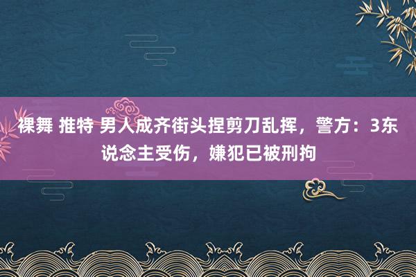 裸舞 推特 男人成齐街头捏剪刀乱挥，警方：3东说念主受伤，嫌犯已被刑拘