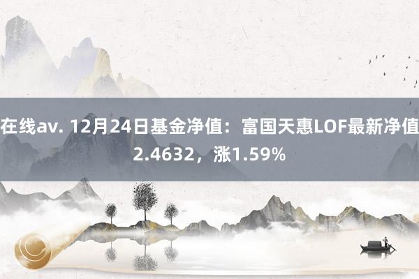 在线av. 12月24日基金净值：富国天惠LOF最新净值2.4632，涨1.59%