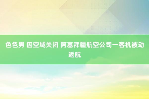 色色男 因空域关闭 阿塞拜疆航空公司一客机被动返航