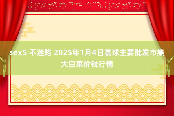 sex5 不迷路 2025年1月4日寰球主要批发市集大白菜价钱行情