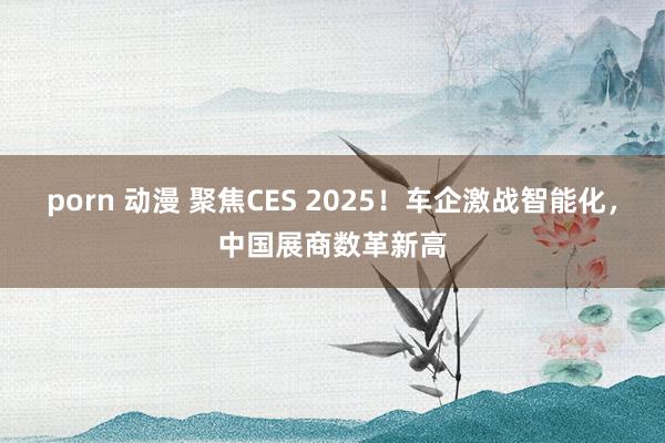 porn 动漫 聚焦CES 2025！车企激战智能化，中国展商数革新高